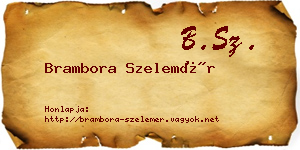Brambora Szelemér névjegykártya